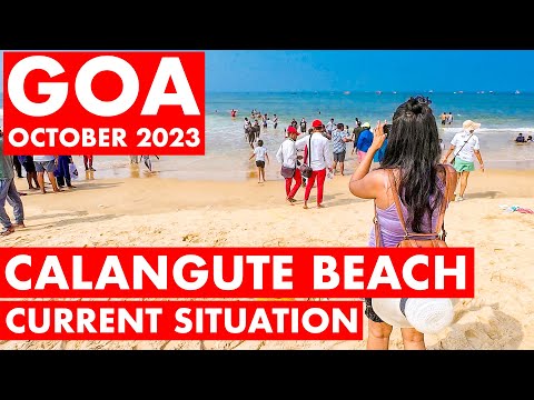 Goa | Calangute Beach - October 2023 | Shacks, Watersports, Shopping | Goa Vlog | Calangute Market