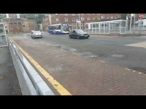 ônibus no porto Estação rodoviária de Glasgow