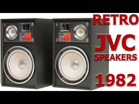 RETRO JVC SPEAKERS S-E22B Bookshelf Speaker System 8 Ohms 60W 1982