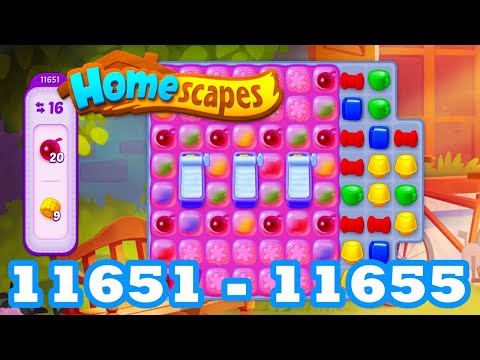 Homescapes Level 11651 - 11655 HD 3 - match puzzle Gameplay | android | IOS | 11652 | 11653 | 11654