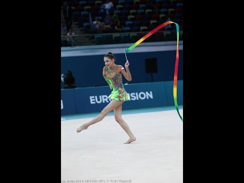 Angela Kosoulieva ribbon European Championships Baku 2014