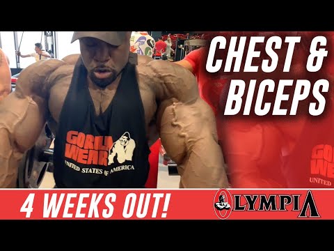 Brandon Curry Chest & Bicep Workout 4 WEEKS OUT 2020 Mr Olympia!