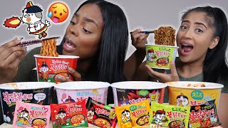 TRYING DIFFERENT RAMEN NOODLES | Samyang Mukbang🔥