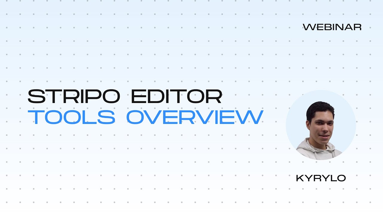 Stripo editor tools overview