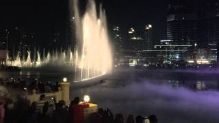 The Dubai fountain at Dubai mall.