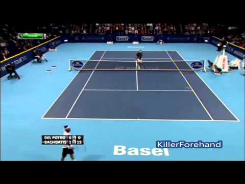 Juan Martin del Potro vs Marcos Baghdatis 2013 ATP 500 Basel 2R [HD]