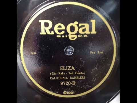 California Ramblers "Eliza" 1924 Roaring Twenties Jazz Band 78 RPM