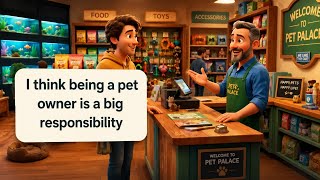 Learn English through a real-life conversation at a pet store! 🐹| At the Pet Store | Easy English💯✅