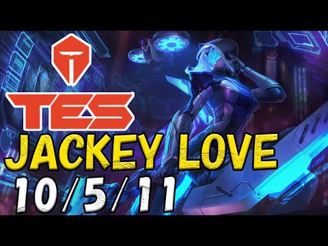 TES JackeyLove アッシュ(Ashe) VS ケイトリン(Caitlyn) BOT ADC patch 12.19 NA RANK