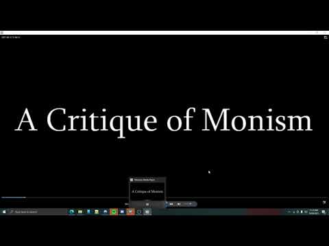 Response to "A Critique of Monism"