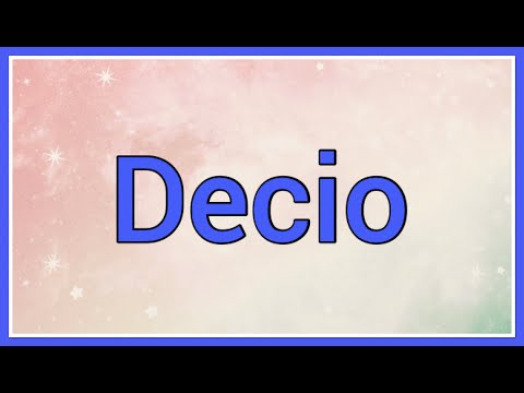 Decio | Name Origin Meaning