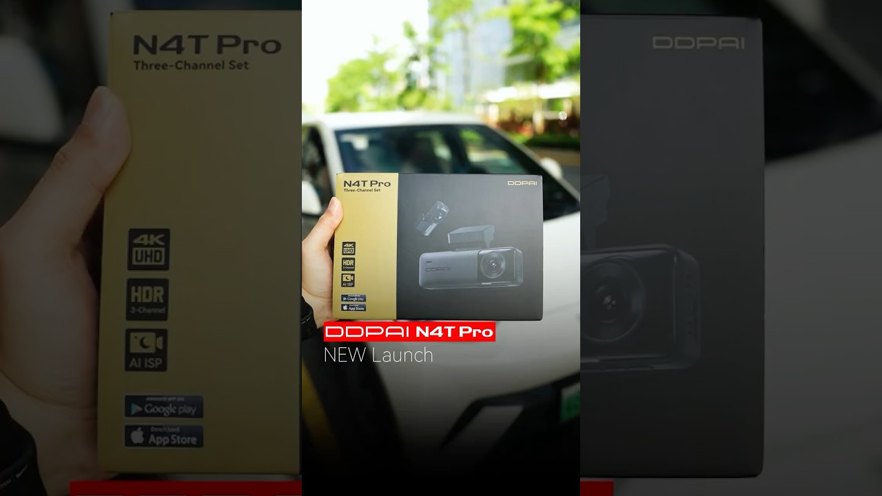 DDPAI N4T Pro | 4K+1K+1K resolution, 166° cabin angle, 1.9″ display, and 4G connectivity. #NewLaunch