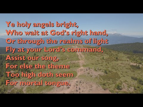 Ye Holy Angels Bright (Tune: Darwall - 4vv) [with lyrics for congregations]