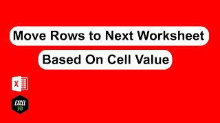 How To Move An Entire Row To Another Worksheet Based On Cell Value In Excel