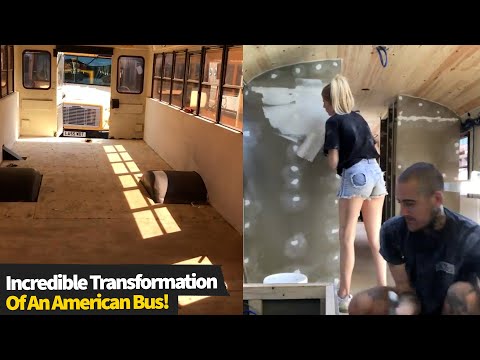 Couple Documents Incredible Transformation Of A Bus Into A Home | Amazing DIY Projects