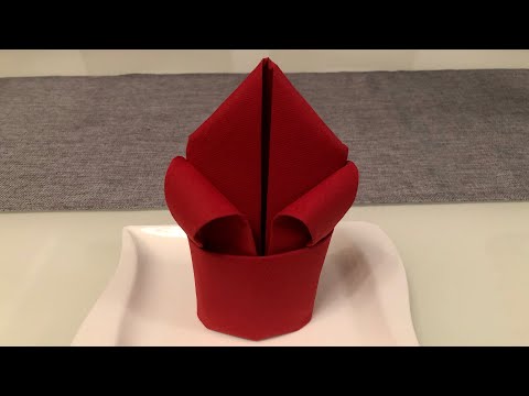 Servietten falten Lilie - Tischdeko für Hochzeiten, Gebutstage, Ostern, Weihnachten - DIY