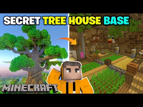 Minecraft's Hidden Tree House Base | Secret Mods | In Telugu