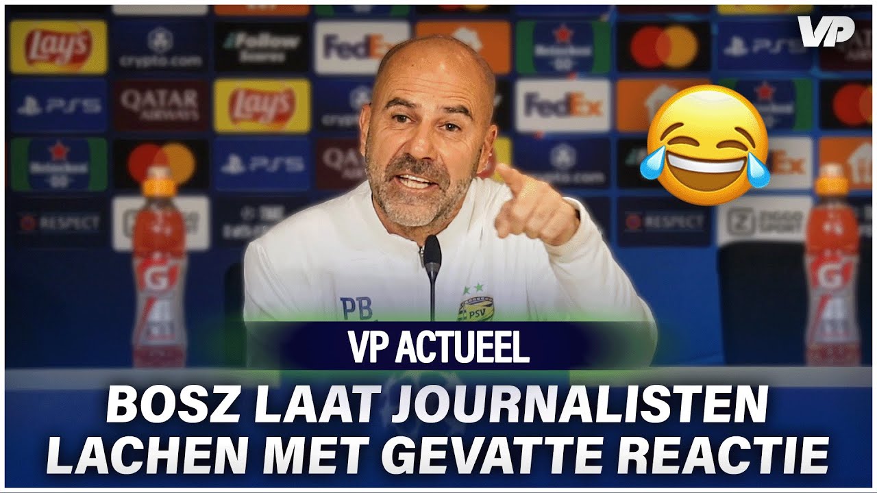 Thumbnail for article: Bosz laat journalisten lachen met gevatte reactie op Portugees compliment