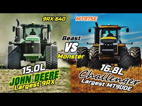 Largest DEERE ever 9RX 640 VS Largest wheeled Challenger ever MT975E [Which is better?] (COMPARISON)