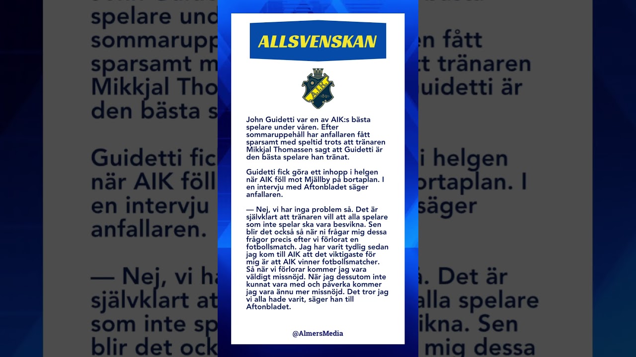 #Fotboll #Allsvenskan #AIK