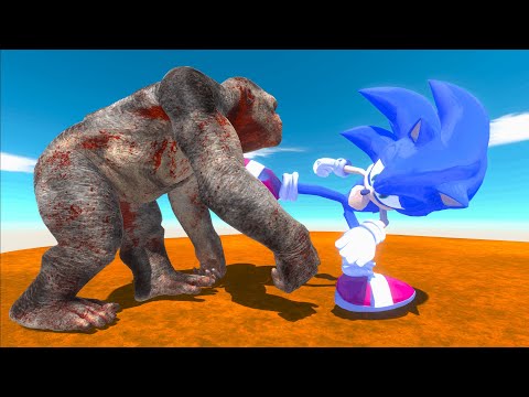 GIANT SONIC VS GIANT GORO'S - Animal Revolt Battle Simulator