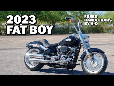 2023 Harley-Davidson Fat Boy 114 in Vivid Black with 13" Fused Handlebars, LEDs, and More!