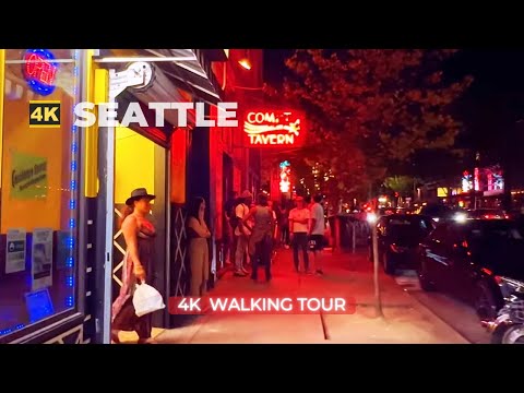 [4k] SEATTLE Capitol Hill Walk After Midnight