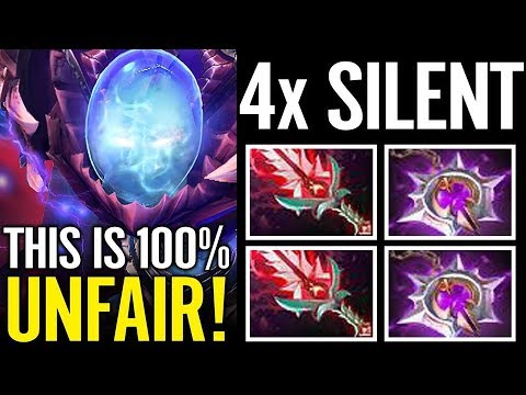 4x Silent Waga Arc Warden Carry Unfair Build Dota 2