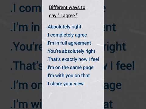 different ways to say 'I agree' #vocabs #englishlanguage #vocabulary #englishvocabmastery
