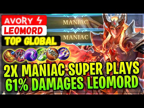 61% Damages Leomord, 2X MANIAC Avory Super Plays [ Top Global Leomord ] ᴀᴠᴏʀʏ ϟ - Mobile Legends