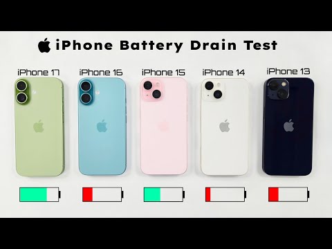 Apple iPhone 17 vs 16 vs 15 vs 14 vs 13 - iOS 26.3 Battery Test