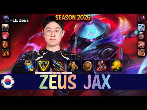HLE Zeus JAX vs SION Top - Patch 25.13 KR Ranked | lolrec
