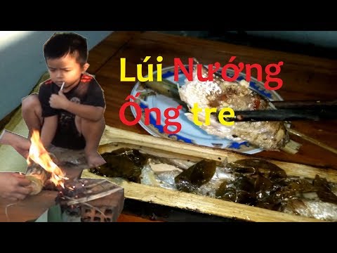 Thử thách cá lúi nướng trong ống tre món ăn dân dã