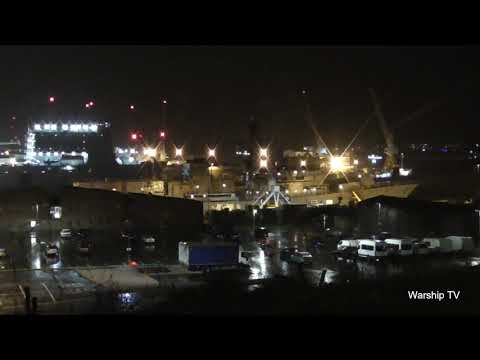 FRIGATE ALLEY AT NIGHT AT DEVONPORT NAVAL BASE - 4th December 2020