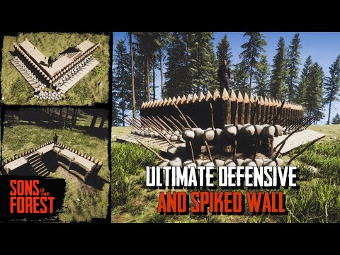Ultimate Defensive and Spiked Wall - Sons Of The Forest Building