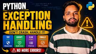 Python Exception Handling Complete Tutorial in Hindi | try, except, else, finally, raise
