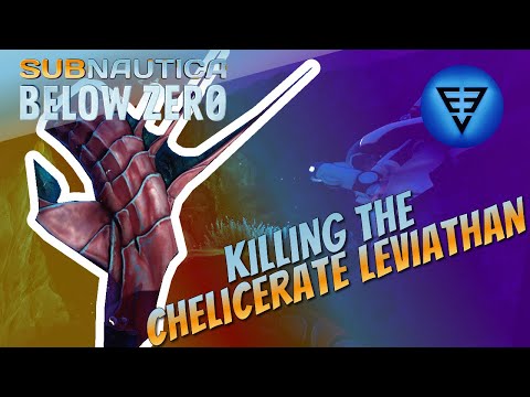 Killing a Chelicerate Leviathan using the Grappling Arm - Subnutica Below Zero