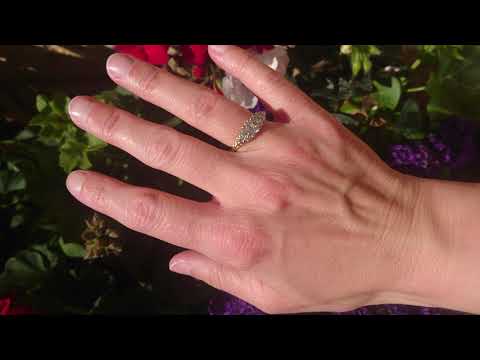 An 18ct gold Edwardian diamond boat shaped cluster ring