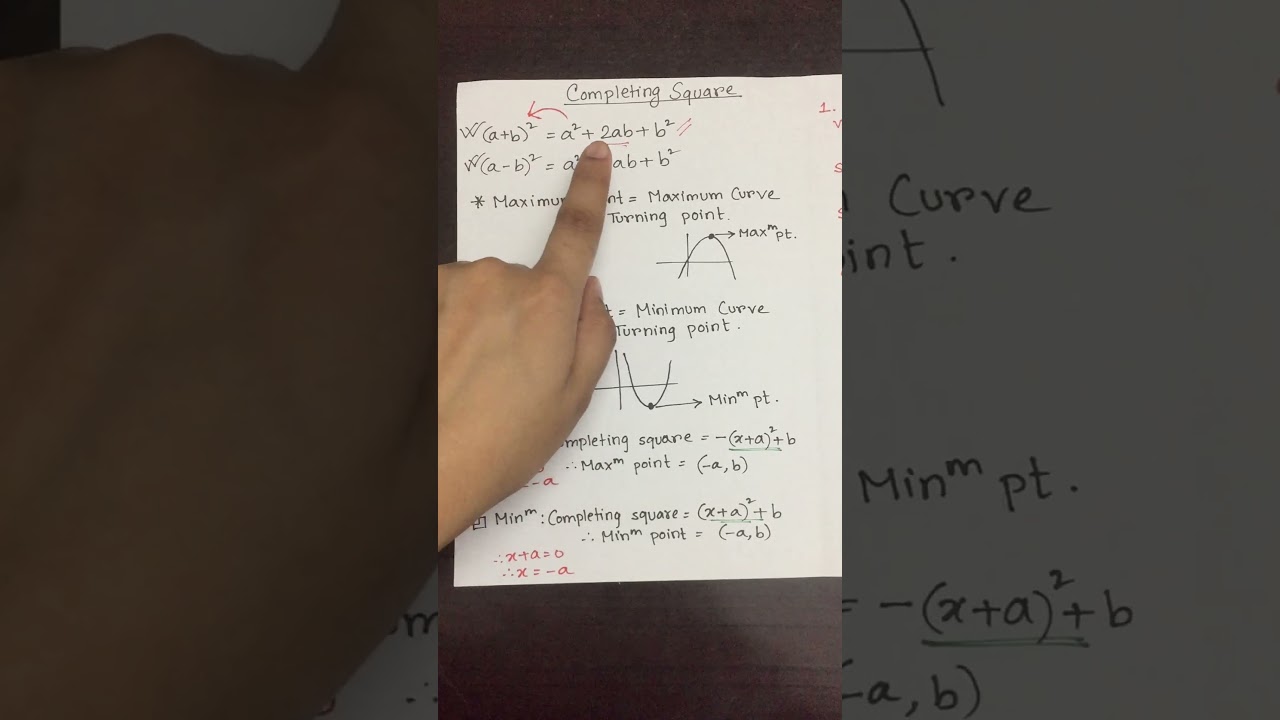 How to do Completing Square | O Levels | Additional Mathematics & Mathematics D