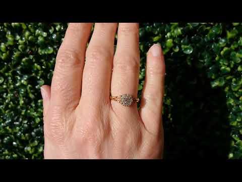 A vintage diamond cluster ring