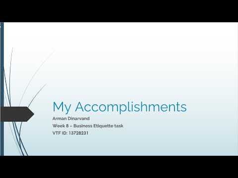 Business Etiquette 8 - Arman Dinarvand