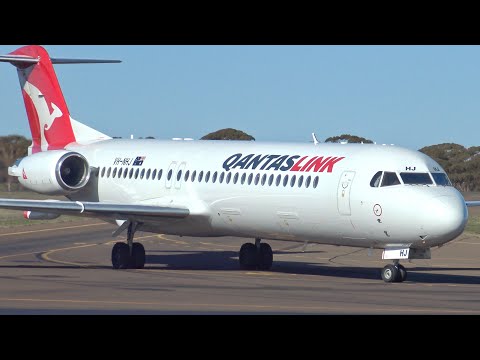 Flying in the QantasLink Fokker 100 from Kalgoorlie to Perth Video