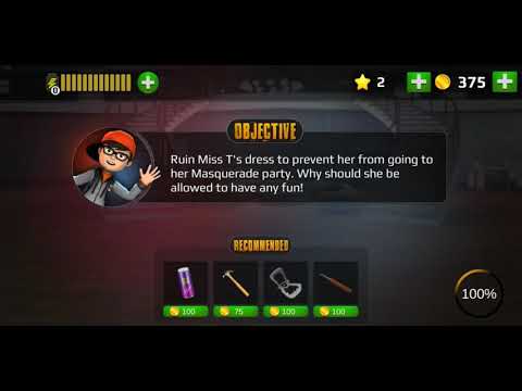 Scary   3D #level 4. ruin  Miss T's dress to prevent her from going to her Masquerade party.