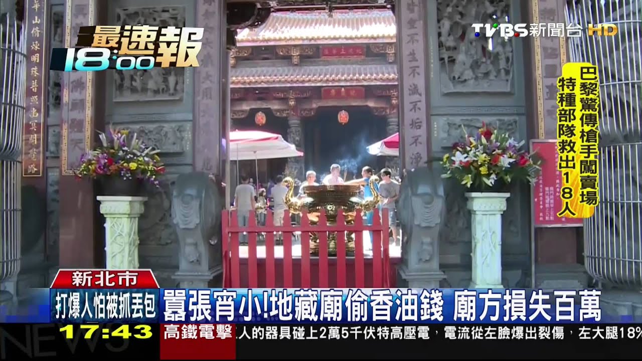 囂張宵小！地藏廟偷香油錢　廟方損失百萬