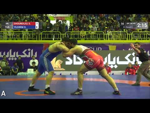 Round 3 GR - 130 kg: S. GHOUREHJILI (IRI) v. O. YILDIRIM (TUR)