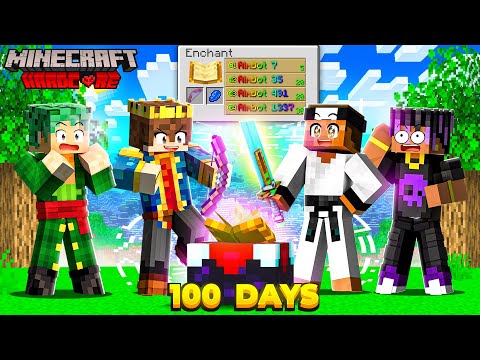100 days but There Are CUSTOM ENCHANTS In Hardcore Minecraft 😱