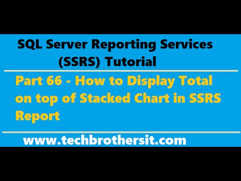 SSRS Tutorial 66 - How to Display Total on top of Stacked Chart in SSRS Report