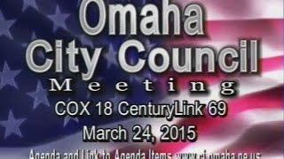 preview picture of video 'Omaha Nebraska City Council Meeting, March 24, 2015'