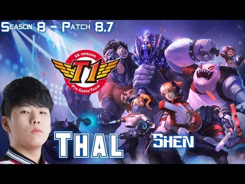 SKT T1 Thal SHEN vs SION Top - Patch 8.7 KR Ranked
