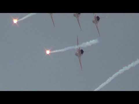 Swiss Air Force Demonstration Team Northrop F-5E Tiger II Deploying Flares